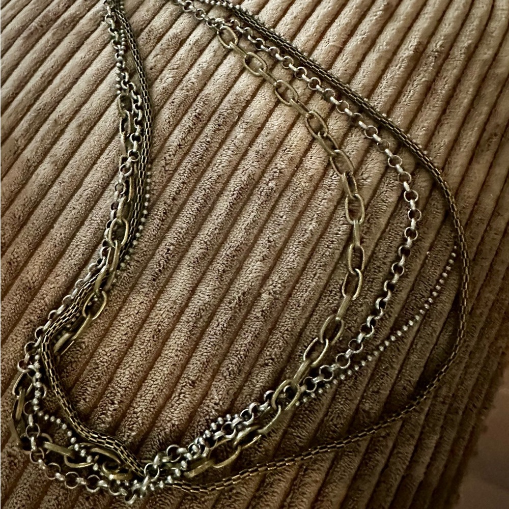 Elegant Gold-Toned Multi-Layer Necklace